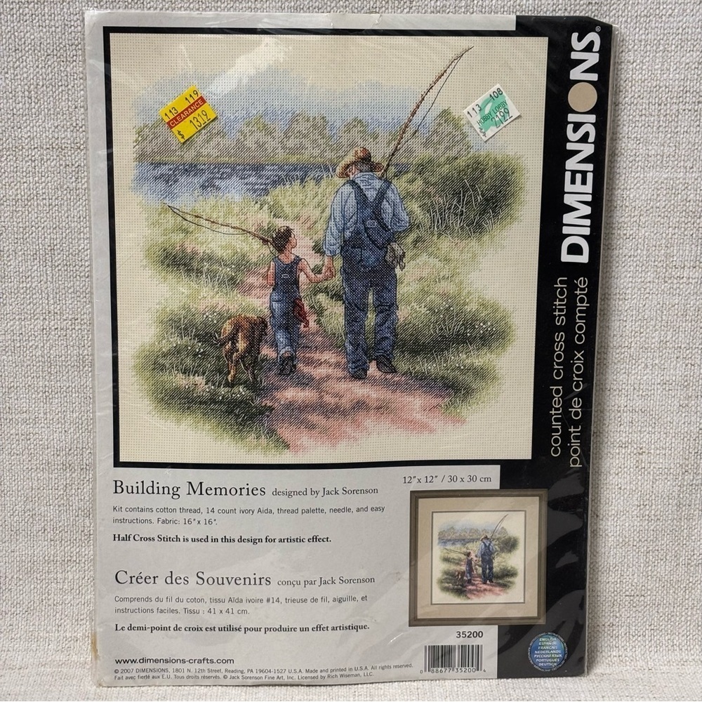 Dimensions Cross
Stitch Kit #35200
-Building Memories by
Jack Sorenson -
Fishing